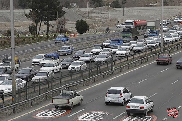 ترافیک در مسیر قزوین-تهران