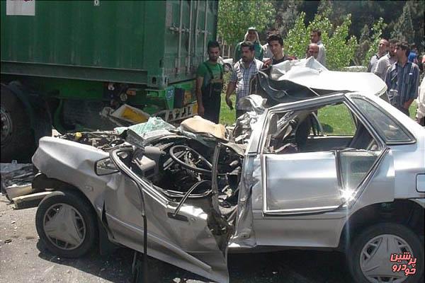تصادف مرگباز بین پراید وخاور