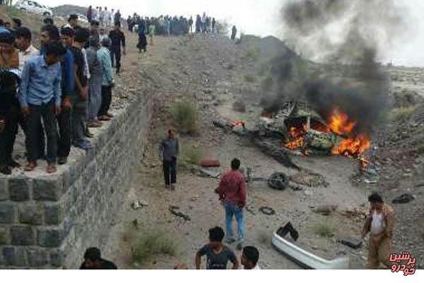 آتش سوزی خودروی سمند در جیرفت