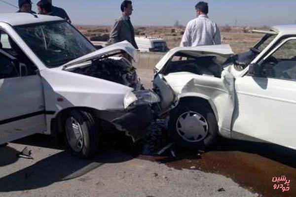 برخورد مرگبار 2 خودرو در جاده هراز