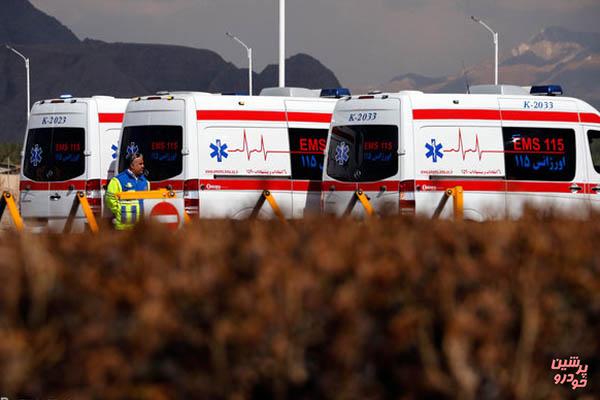 ۱۶ دستگاه اتوبوس آمبولانس به اتوبوس کرج-ساری امداد رسانی کردند