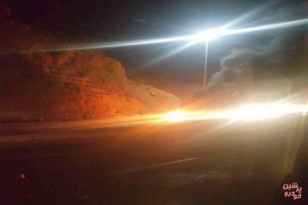 انفجار خودرو در اتوبان پاسداران تبریز