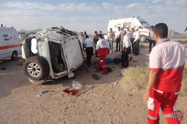 برخورد پراید با تریلی در جاده ماهشهر-اهواز