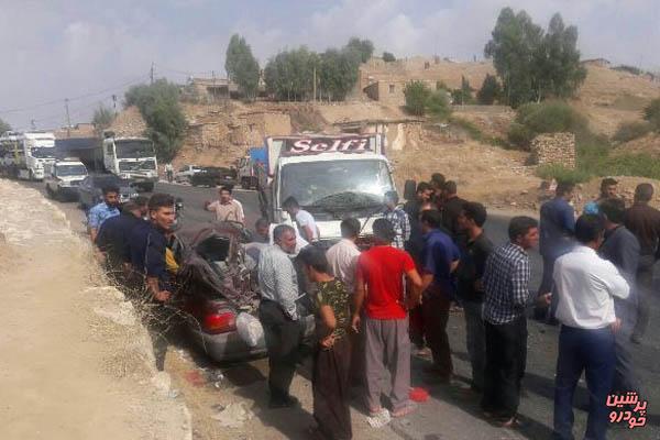 تصادف در جاده پلدختر- خرم آباد سه کشته برجای گذاشت