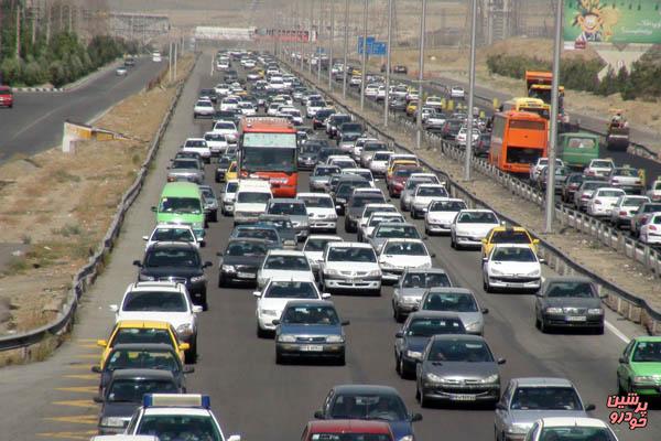  ترافیک در آزاد راه تهران-کرج و کرج-قزوین، نیمه سنگین است