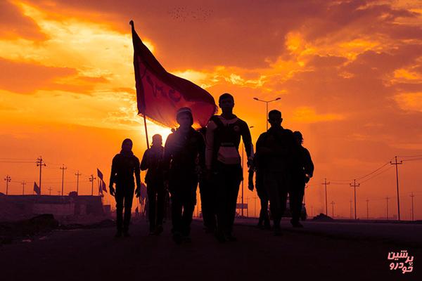 هنرمندان حاضر در پیاده روی اربعین