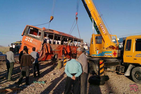 اتوبوس حادثه دیده در مازندران سقوط نکرده است