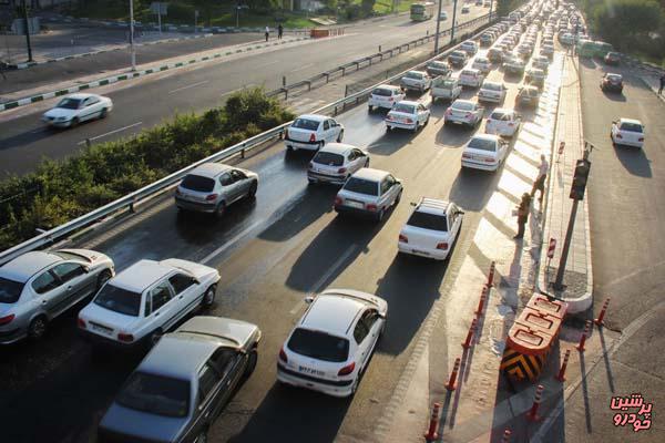 ترافیک  سنگین در آزادراه کرج-تهران 