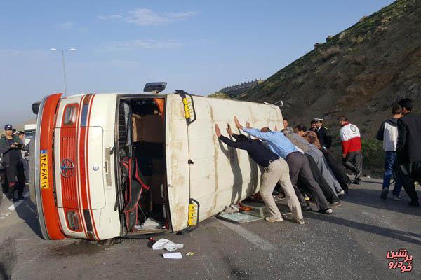 اسامی مصدومین واژگونی مینی‌بوس در خراسان