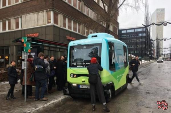 آزمایش اتوبوس های خودران الکتریکی در سوئد 