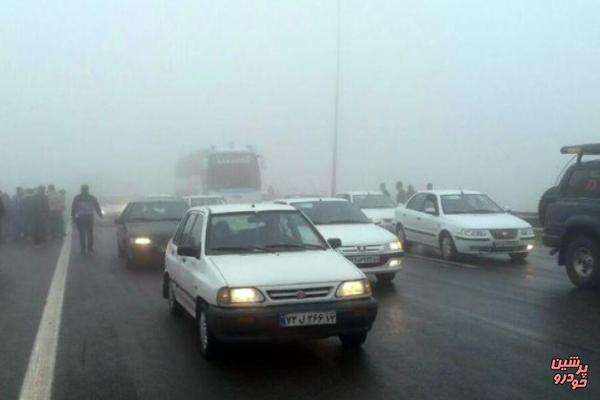 مه گرفتگی در محورهای استان لرستان