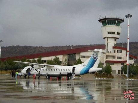 شریط فرودگاه یاسوج پس از حادثه سقوط
