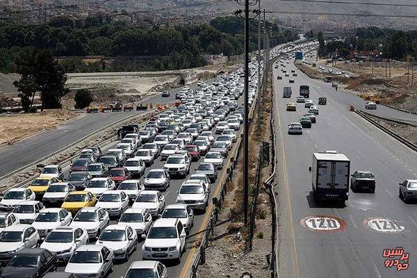 ترافیک سنگین در محورهای خروجی تهران
