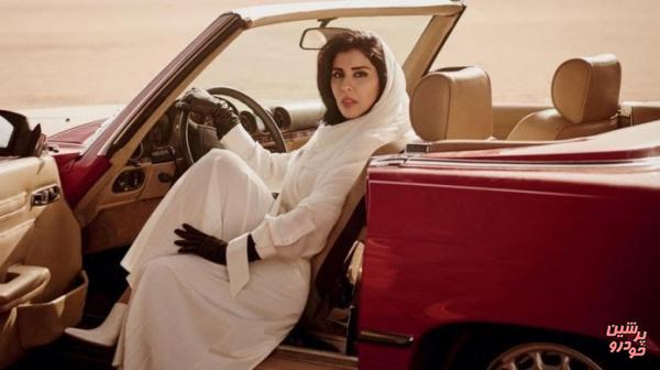 تصویر پرحاشیه دختر ملک عبدالله در خودرو!