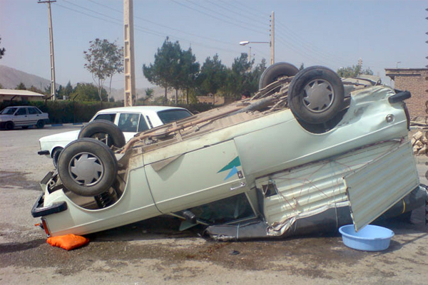 سقوط مرگبار وانت‌بار در اتوبان بابایی